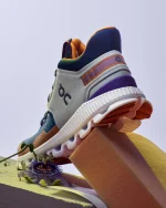 White & Pink On Cloud Hi Edge Shoes