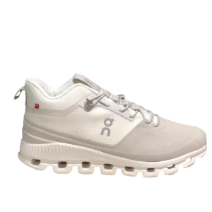 Ash White On Cloud Hi Edge Shoes